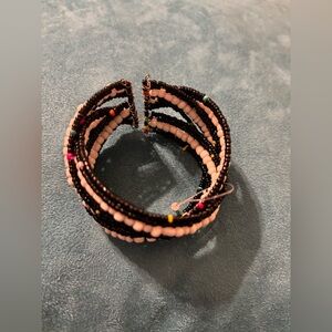 Multicolor Beaded Cuff Bracelet
